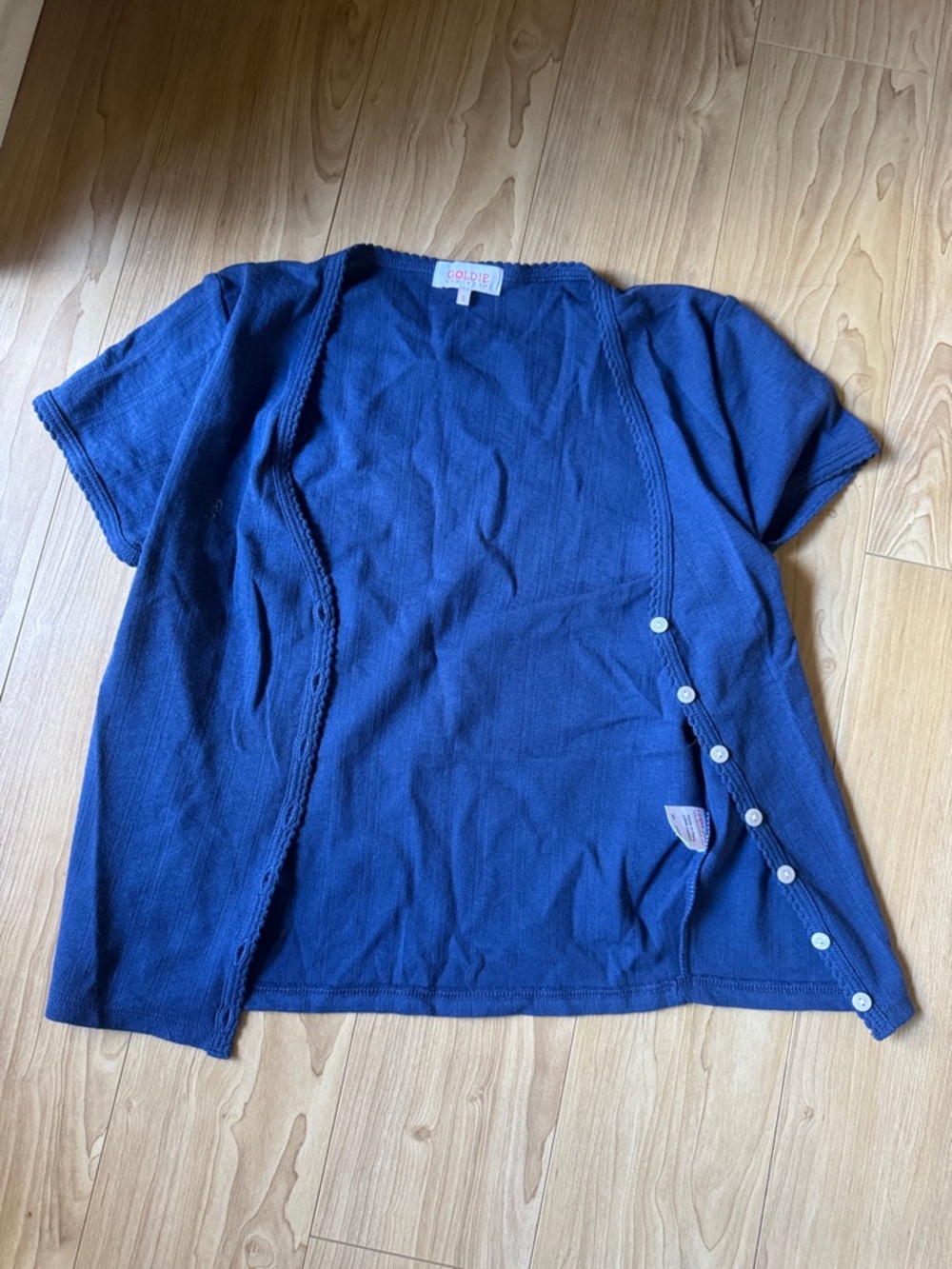 Goldie Blue Short Sleeve Knit Cardigan